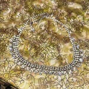 Albert Weiss Silver Statement Necklace with Rhinestones